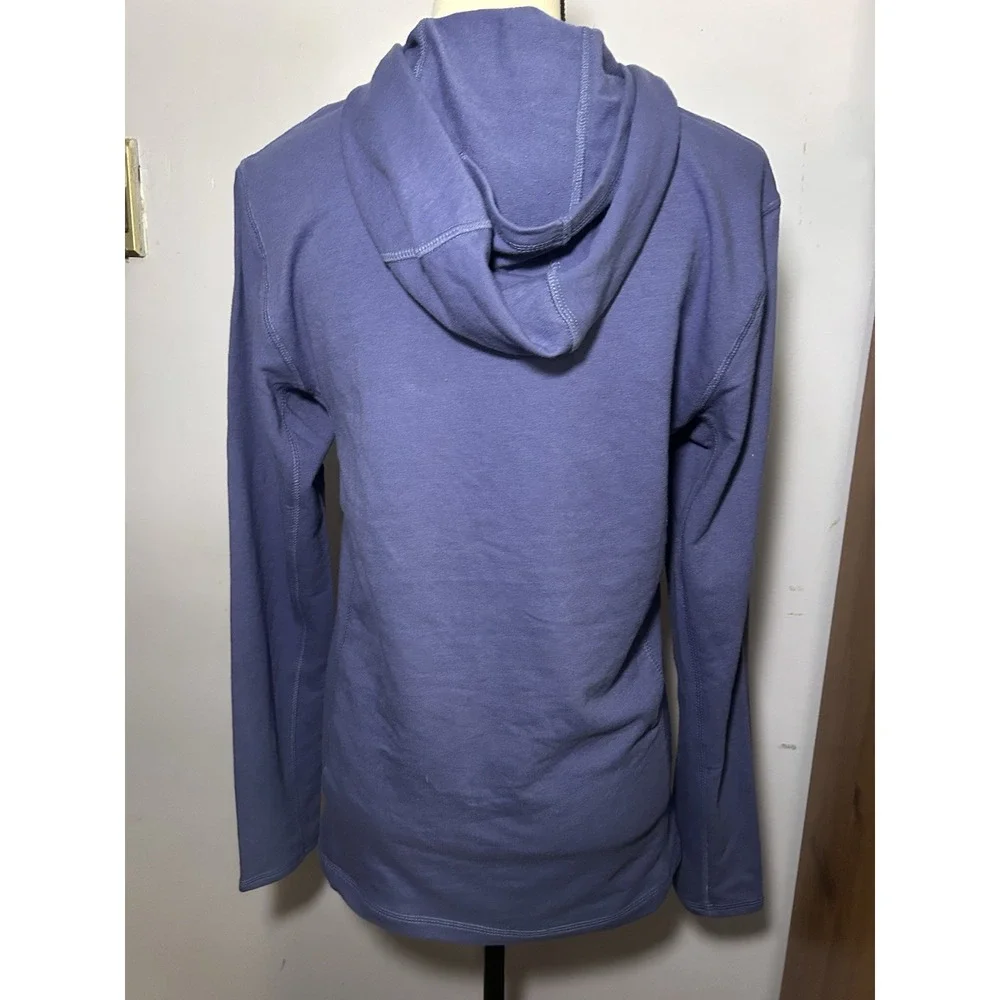 The North Face Men's Hooded Longsleeve Slim Fit Cave Blue Small Shirt